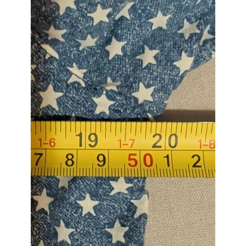 ⭐American Living Womens Shirt small Blue White Star Print Collared Button-up⭐ - Picture 10 of 11